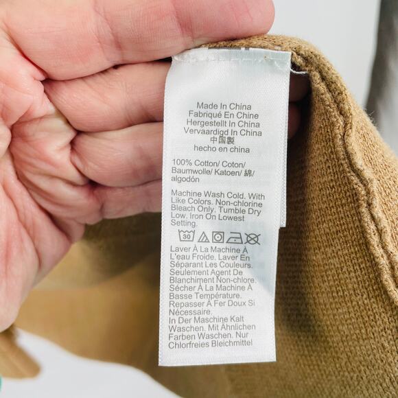 J. Crew Schoolboy Sweater Blazer Camel Brown Cotton Knit Long Sleeve Size 2X - Picture 9 of 10